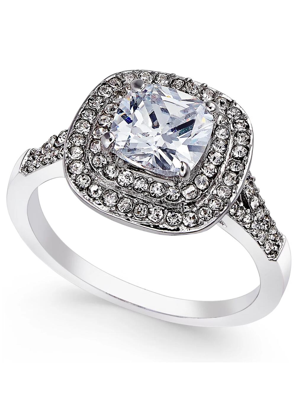 Charter Club Double Halo Crystal Center Ring